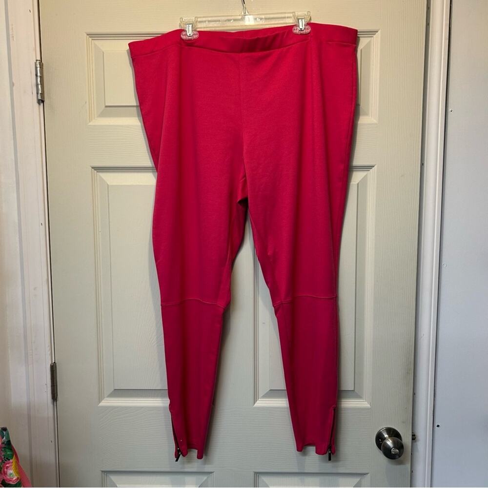 Serena Williams Signature Blue Pink Joggers Lounge Pants Zip Ankle Comfort 3X - Picture 8 of 9